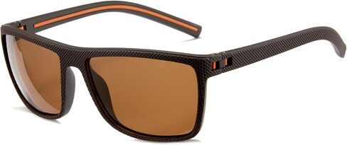 Cyxus 2024 Safety Polarized Sunglasses For Men Women Square Frame Lightweight Eyewear UV Protection P1167 Brown in Saudi Arabia