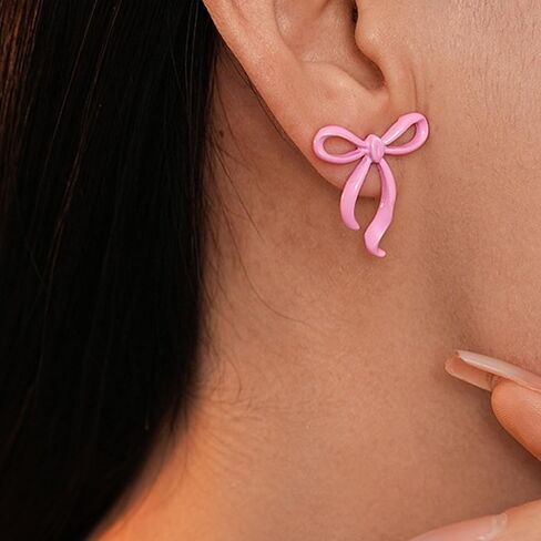 Bow Earrings for Women Cute Bow Stud Earrings Ribbon Jewelry Accessories Christmas Stocking Stuffers Trendy Gifts for Women 2026 in Saudi Arabia