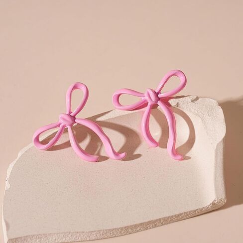 Bow Earrings for Women Cute Bow Stud Earrings Ribbon Jewelry Accessories Christmas Stocking Stuffers Trendy Gifts for Women 2026 in Saudi Arabia