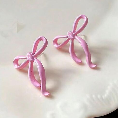 Bow Earrings for Women Cute Bow Stud Earrings Ribbon Jewelry Accessories Christmas Stocking Stuffers Trendy Gifts for Women 2026 in Saudi Arabia
