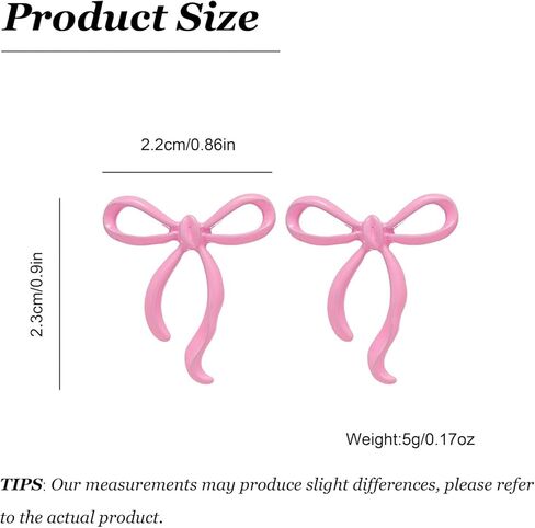 Bow Earrings for Women Cute Bow Stud Earrings Ribbon Jewelry Accessories Christmas Stocking Stuffers Trendy Gifts for Women 2026 in Saudi Arabia
