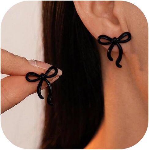 Bow Earrings for Women Cute Bow Stud Earrings Ribbon Jewelry Accessories Christmas Stocking Stuffers Trendy Gifts for Women 2026 in Saudi Arabia