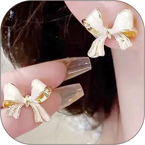 Bow Earrings for Women Cute Bow Stud Earrings Ribbon Jewelry Accessories Christmas Stocking Stuffers Trendy Gifts for Women 2026 in Saudi Arabia