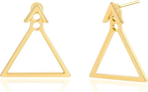Gold Earrings for Women, Trendy Small Triangle Earrings, 14K Gold-Plated Dainty Stud Hypoallergenic Gold Jewelry, Gift for Prom & Weddings in Saudi Arabia