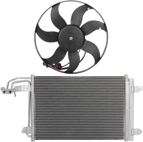 Cooling Fan Assembly Compatible with 2006-2007 for Audi for A3 Quattro 2.0L 2006-2007 for Audi for A3 2.0L,Radiator Fan Direct Fit Replacement for Engine Cooling Fan & Engine A/C Condenser in Saudi Arabia
