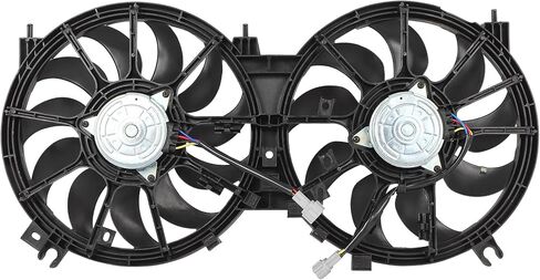 Radiator Cooling Fan Assembly Compatible with 2011-2017 for Nissan for Quest 3.5L 2009-2014 for Nissan for Murano 3.5L, Black Radiator Fan Direct Fit Replacement for Engine Cooling Fan in Saudi Arabia