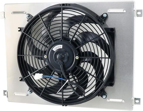 Aluminum shroud fan For 1963-1970 69 Ford FAIRLANE Mustang FALCON Electric Fan with Thermostat Temperature Relay Kit in Kuwait
