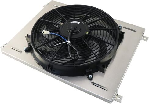 Aluminum shroud fan For 1963-1970 69 Ford FAIRLANE Mustang FALCON Electric Fan with Thermostat Temperature Relay Kit in Kuwait