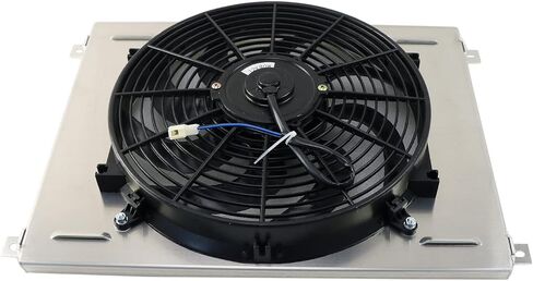 Aluminum shroud fan For 1963-1970 69 Ford FAIRLANE Mustang FALCON Electric Fan with Thermostat Temperature Relay Kit in Kuwait