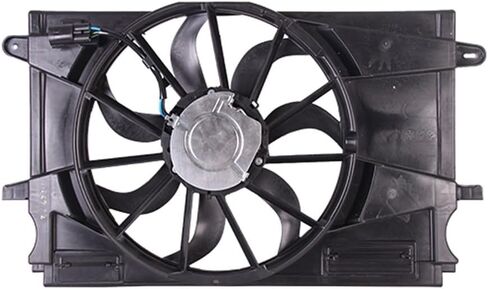 HEADLIGHTSDEPOT Radiator And Condenser Fan Assembly With One Big Fan Compatible With Chevrolet Cruze 2016 in Saudi Arabia