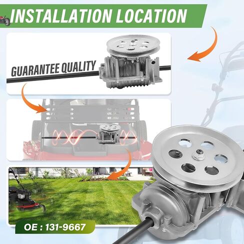 Transmission Kit, Fit for TURFMASTER 22200 | Fit for TURFMASTER 22205TE | Fit for TURFMASTER 22210, OE 131-9667 in Kuwait