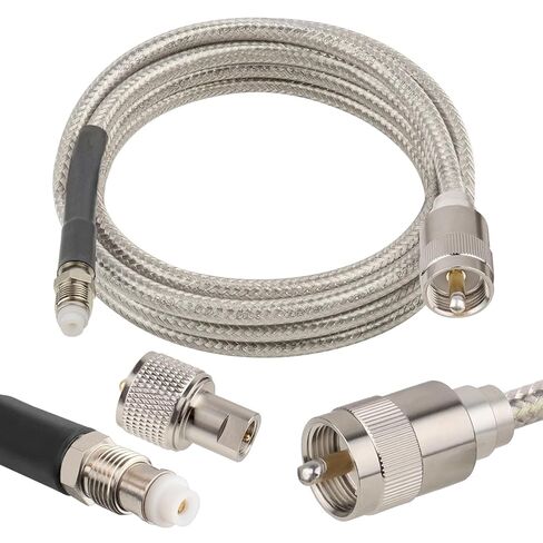 CB Coax Cable,RG8x Coaxial Cable 6ft,RG8X Stranded Core CB Antenna Cable with PL-259 and FME/PL259 Male Connector,Low Loss CB Radio HAM Radio Coax Cable-6 Foot in Saudi Arabia