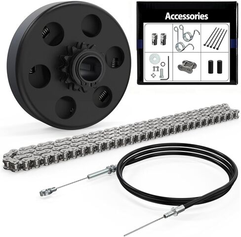 Go Kart Clutch & Throttle Cable Kit for Predator 212cc GX160 GX200 6.5HP, 3/4" Bore 12T Centrifugal Clutch with #35 Chain & 71" Throttle Cable for Go Kart Minibike in Kuwait