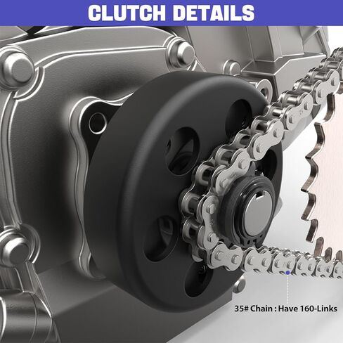 Go Kart Clutch & Throttle Cable Kit for Predator 212cc GX160 GX200 6.5HP, 3/4" Bore 12T Centrifugal Clutch with #35 Chain & 71" Throttle Cable for Go Kart Minibike in Kuwait