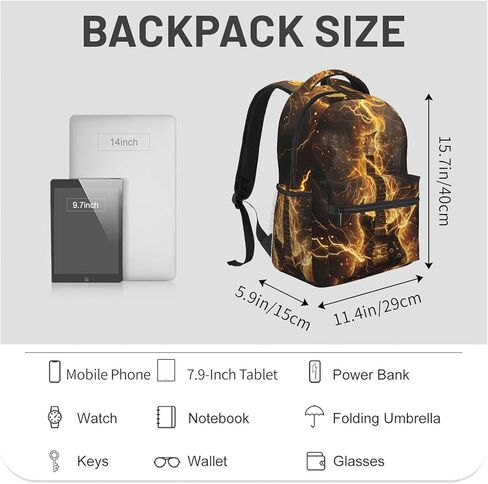 Electric Guitar Backpack Gifts for Girls Boys Kids Teens, Travel Backpacks Laptop Rucksack, Bookbag, Rock Music Lightning Back Pack Accessories Bags for School, Work, Outdoor Adventures in Saudi Arabia
