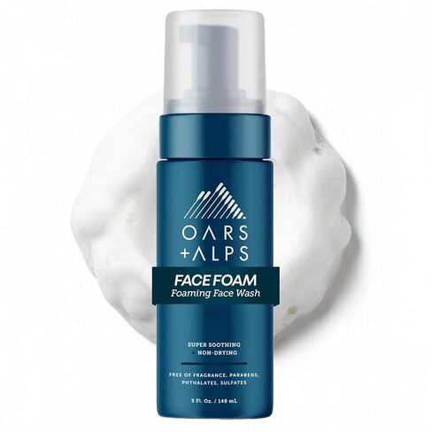 غسول الوجه الرغوي اللطيف من أورز + جبال الألب للبشرة الحساسة، تم اختباره من قبل أطباء الجلدية للعناية بالبشرة غني بالبريبايوتكس والصبار، 5 أونصة سائلة in Kuwait