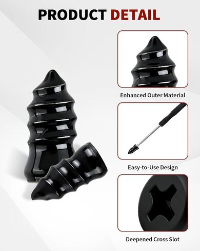 طقم أظافر مطاطي لإصلاح الإطارات 60 قطعة، سدادات إطارات من نوع المسمار للخدمة الذاتية مع مفك براغي، سدادات براغي في الإطارات ومجموعة سدادات الإطارات للسيارة والشاحنات والدراجات النارية وإصلاح ثقب إطارات الجرارات in Kuwait