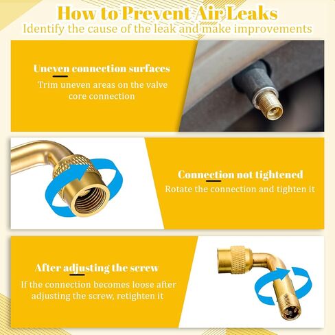 4 Pack Valve Stem Extension, 90 Degree Schrader Tire Valve Extension 90 Degree Universal Stem Extensions Brass Tire Extensions Adaptors for Dual Wheels Passenger Cars, Bicycles and Trailers in Kuwait