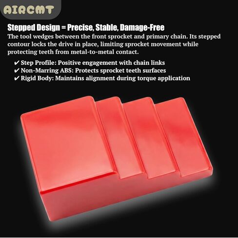 Primary Drive Cam Chain Locking Tool for Harley Motorcycles, Fits Touring, Dyna, Softail, Sportster 883 1200, CNC Machined ABS - Red in Saudi Arabia