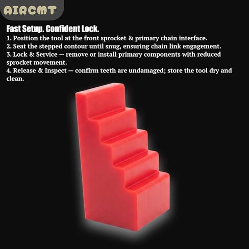 Primary Drive Cam Chain Locking Tool for Harley Motorcycles, Fits Touring, Dyna, Softail, Sportster 883 1200, CNC Machined ABS - Red in Saudi Arabia