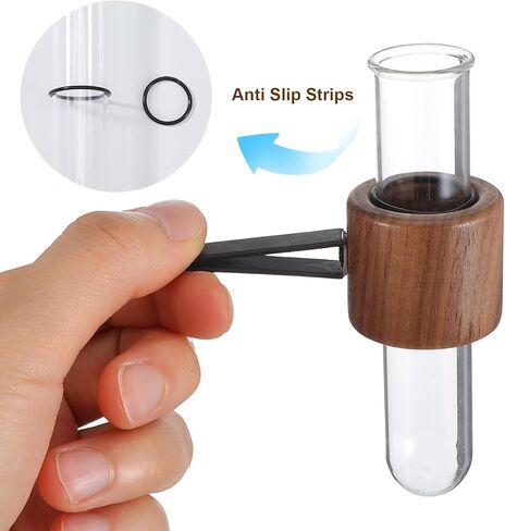 2 Pcs Round Car Propagation Vase Vent Clip Mini Car Flower Vase Clip Holder Car Vase Vent Clip Plant Holder with Glass Tube Car Interior Decor for Women in Saudi Arabia