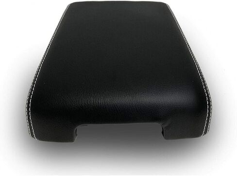 غطاء مسند ذراع بغطاء وحدة التحكم من الجلد PVC متوافق مع 2014-2020 Infiniti QX60 White Stitch in Kuwait