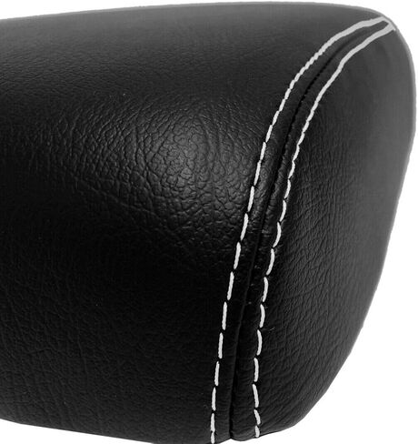 غطاء مسند ذراع بغطاء وحدة التحكم من الجلد PVC متوافق مع 2014-2020 Infiniti QX60 White Stitch in Kuwait