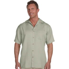 Harriton M570 Mens Bahama Cord Camp Shirt Green Mist XX-Large in Kuwait