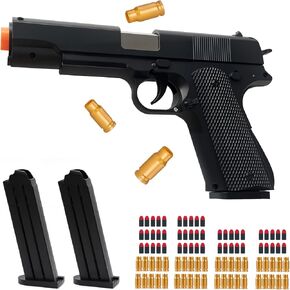مسدس لعبة رصاصة ناعمة مع قذيفة فارغة مع رصاصات رغوية - نموذج ألعاب بندقية تعليمية - عيد الميلاد، هدايا عيد الميلاد للأولاد والأطفال والبنات والبالغين من سن 8 سنوات فما فوق in Kuwait