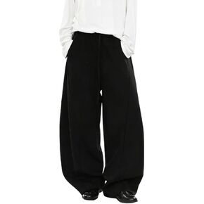 THWEI Men's Baggy Sweatpants Elastic Waist Drawstring Wide Leg Casual Loose Joggers with Pockets in Kuwait