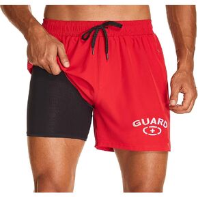 Adoretex Men's Guard Quick Dry Compression Liner Swim Trunks, Lightweight 4-Ways Stretch Boardshorts with Side Zipper Pockets in Saudi Arabia
