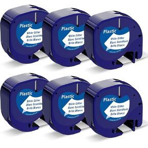 Labelife Replace for Dymo LetraTag Refills White Plastic 12mm x 4m 1/2" x 13' 91331 S0721660 LT Label Maker Tape Refills for DYMO Letra Tag LT-100H LT-100T Plus 200B QX50, 10-Pack in Kuwait