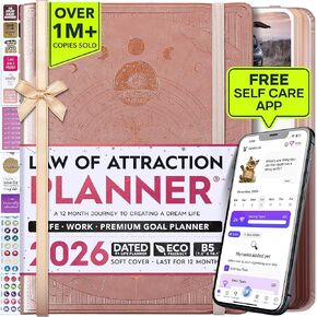 Law of Attraction Planner 2025 - Weekly and Monthly Planner, 12 Month Journey to Increase Productivity & Enhance Organization | Life Organizer, Gratitude Journal, Hourly Planner, To Do List | 2025 Planner - Vision Board, Gift Box & Planner Stickers in Kuwait