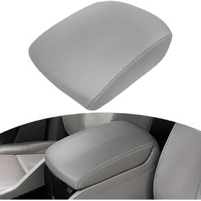 Mythoria Car Center Console Lid Cover Replacement Fit for Honda Pilot 2009 2010 2011 2012 2013 2014 2015-Armrest Replace Covering, Anti-Scratch, Gray (Leather Part Only) in Kuwait
