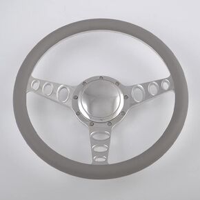 Flashpower 14'' Billet Orbiter Half Wrap 9 Bolts Steering Wheel with 2'' Dish and Horn Button (Black) in Kuwait