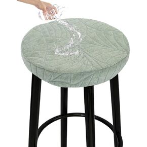 KRFOONN Waterproof Bar Stool Cushion 12 Inch Round Bar Cushions Chair Pad Soft Round Foam Padded Seat Cushions Washable Bar Stool Covers with Non Slip Backing Elastic Bottom (12 Inch, Green) in Kuwait