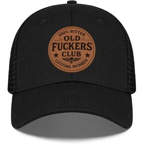 Old Fxckers Club Hat Leather Patch Showcases Unique Attitude, Funny Baseball Cap Vintage Style in Saudi Arabia