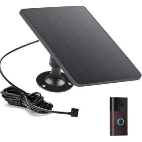 Solar Charge Compatible with Ring Battery Doorbell with a USB-C Power Connector.Ring Solar Charger for Battery Doorbell (Black) in Saudi Arabia