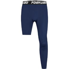 بنطال ضغط للرجال لكرة السلة بساق واحدة بطول كامل وساق واحدة، بنطال ضيق رياضي بطبقة أساسية لتمارين كرة القدم in Kuwait