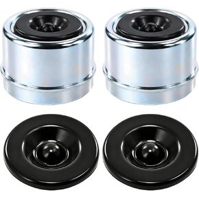 أغطية غبار لمحور المقطورة مقاس 1.98 بوصة، غطاء شحم محمل المحور لمقطورة القارب بوزن 2000-3500 رطل، والتخييم والمركبات الترفيهية - متوافقة مع محاور Dexter EZ Lube، وتتضمن سدادتين مطاطيتين إضافيتين لختم آمن in Kuwait