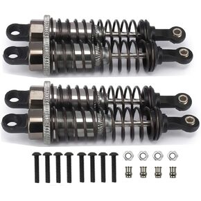 ممتص الصدمات من سبيكة 70 مم قابل للتعديل بالزيت لسيارة RC 1/16 شاحنة عربات التي تجرها الدواب Hsp Hip Losi لعبة أجزاء القفز المطورة 4 قطعة/المجموعة (فضي) in Kuwait