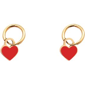 Hey Harper Hoop Earrings For Women Trendy - Lightweight Waterproof & Sweatproof Jewerly - Stainless Steel Earrings with 14k Golden Color PVD Coating in Saudi Arabia