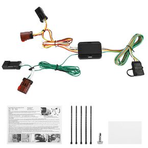 55382 مجموعة أسلاك مقطورة مخصصة ذات 4 دبابيس متوافقة مع Jeep Liberty 2002-2007، استبدال موصل جانب السيارة المخصص لأضواء المقطورة، مجموعة أسلاك السحب سهلة التوصيل والتشغيل in Kuwait