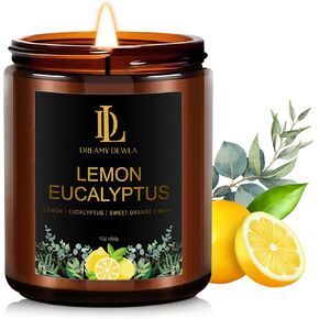 Scented Candles for Home - 4 Pack Candles Gift Set for Women Men, Aromatherapy Candles for Home Scented, Soy Candles (Oak/Magnolia & Sandalwood/Moroccan Amber/Lemon Eucalyptus) in Saudi Arabia