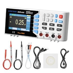 جهاز قياس متعدد رقمي True RMS من Crenova 30000، جهاز قياس متعدد على سطح المكتب للاستخدام في المختبر والصناعي. تسجيل بيانات USB، CAT II 600V. يقيس الجهد والتيار والمقاومة والسعة ودرجة الحرارة. in Kuwait