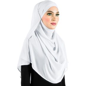 Middle Eastern Mall Chiffon Wrap Hijab Headscarf with Caplet & Sashes Tieback in Kuwait