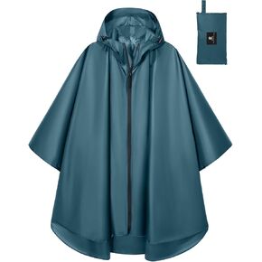 SaphiRose Lightweight Waterproof Rain Poncho for Adults with Hood Portable Rainwear for Outdoor in Kuwait