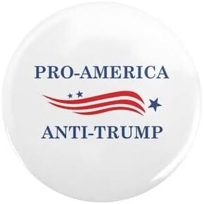 CafePress Pro America Anti Trump 2.25 زر 2.25 بوصة زر دائري بظهر خلفي in Kuwait