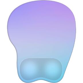 Mouse Pad with Wrist Rest Ergonomic Mouse Pad with Comfortable M-Shape Pain Relief Wrist Support Non-Slip PU Base Mousepad for Laptop, Office & Home (Green Elephant) in Kuwait