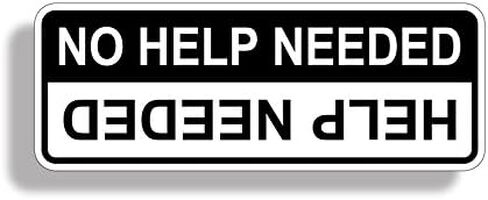 No Help Needed Sticker Off Road 4x4 ATV Car Truck Decals Graphics in Saudi Arabia